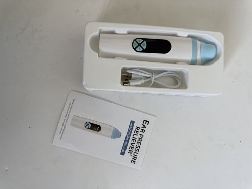 Ear Pressure Relief Device, Unblock Eustachian Tube, Balance Ear Pressure, Eustachian Tube Unclogger, Travel Companion for Flying, Diving - WHITE/BLUE image 3