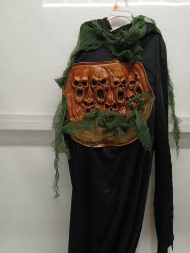 3PC MEN'S WAY TO CELEBRATE HOLLOWED JACK COSTUME - MEDIUM (32-24) - BLACK/ORANGE/GREEN (STYLE: 48663) image 3