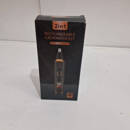 Yunmiss LED Display Eyebrow & Nose Hair Trimmer Clipper - black (model:rf-3028-2t-b) image 2