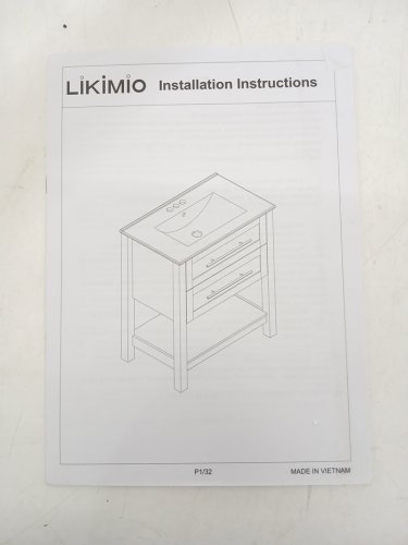 LIKIMIO Bathroom Vanity with Sink, 2 Drawers, and Open Shelf - 36" - White (Model: HK-KZXST-12) image 9