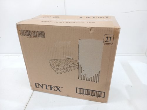INTEX DURA-BEAM DELUXE SUPREME AIR-FLOW AIR MATTRESS WITH BUILT-IN ELECTRIC PUMP - 20" TWIN - GREY (MODEL: 64487ED) image 2