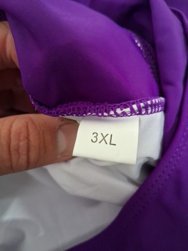 women's V-Neck American Trends Plus Size Ruffled Swimwear - XXXL - purple image 4