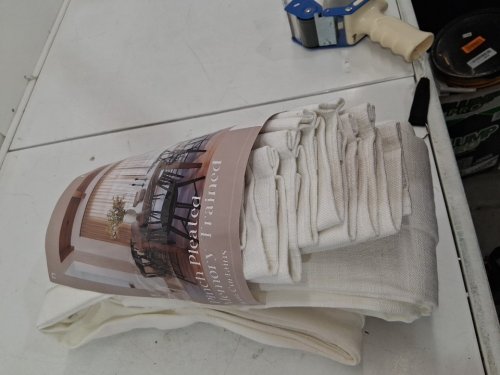 1 panel twodrapes linen backtab curtain - beige image 2