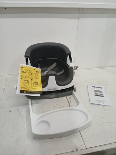INGENUITY BABY BASE 2-IN-1 BOOSTER SEAT- 50LBS CAPACITY - WHITE/SLATE GREY (MODEL: 11576) image 3