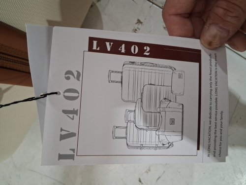 6Pc long vacation hard-side luggage set - white/brown (model: luggage lv402) image 7