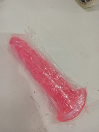Silicone Dildo with Suction Cup Mount - 6" - Pink image 2