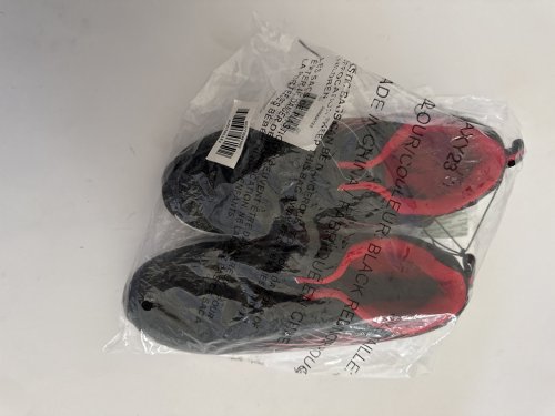 BOY'S ATHLETIC WORKS TIE UP RUNNING SHOES - 4 - BLACK/RED/WHITE image 2