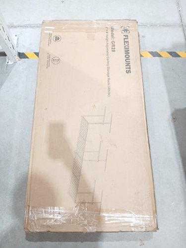 FLEXIMOUNTS Overhead Garage Storage Rack - 2FT X 8FT -  400lbs cap - white (model: gr28) image 3