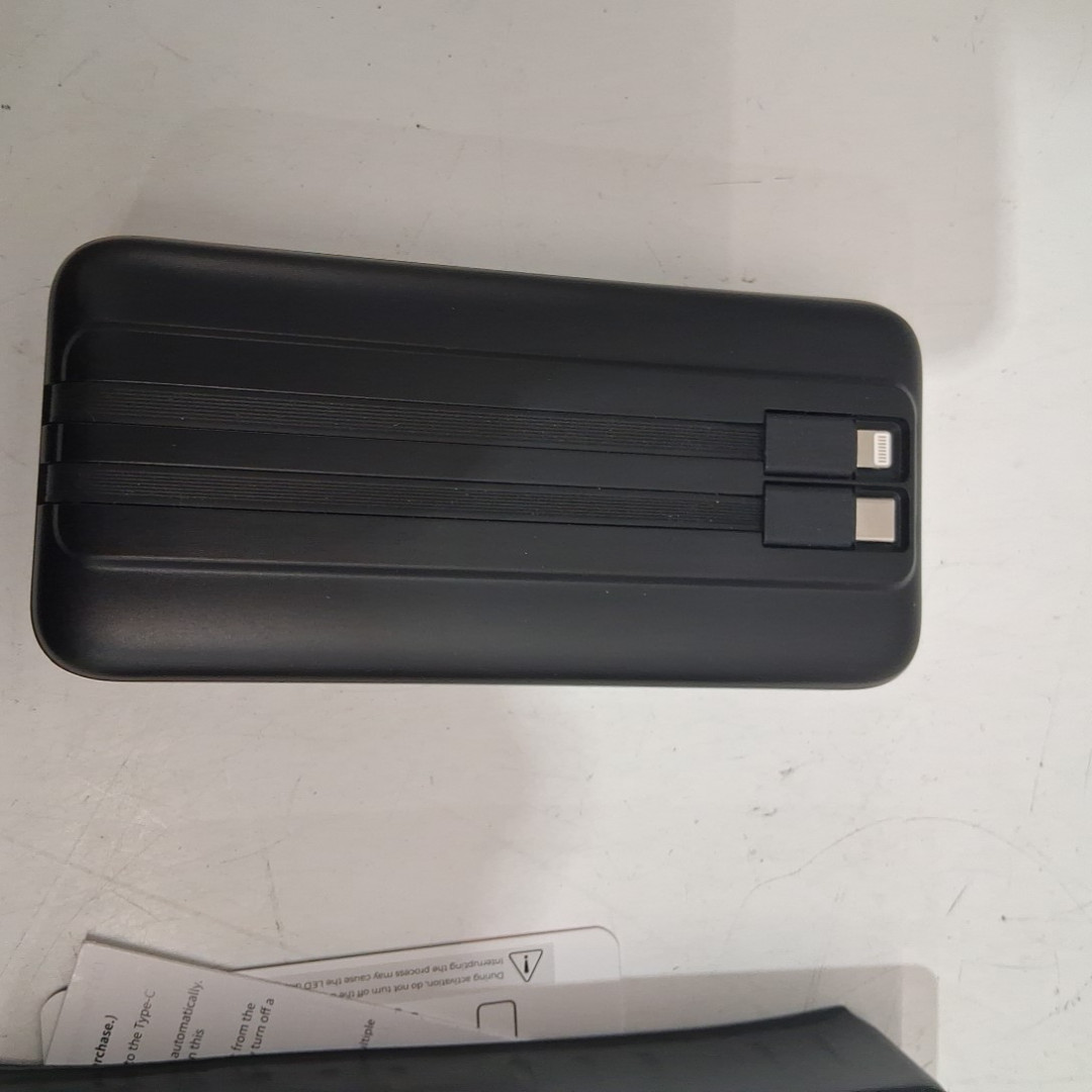SAIKATI Portable Power Bank Charger with 2 Built-in Output Cables - 40000mah - 22.5w charging - black (MODEL:k110) image 4