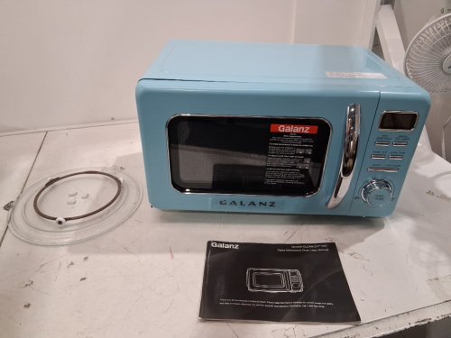 GALANZ RETRO-STYLE DIGITAL MICROWAVE OVEN - 0.7CU FT - bebop BLUE (MODEL: GLCMKZ07BER07) image 2