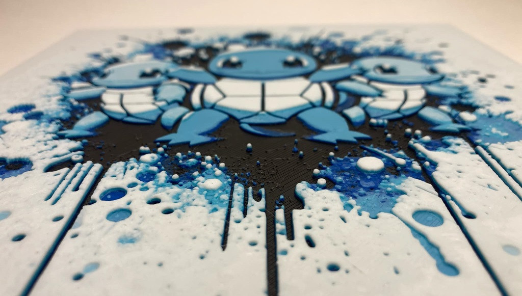 6.5"x6.5" 3D Printed - Squirtle - Pokémon - Textured Photo image 2