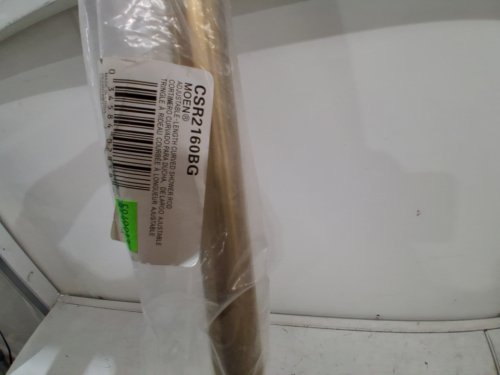 MOEN ADJUSTABLE LENGTH FIXED MOUNT SINGLE CURVED SHOWER ROD - 54" TO 72" - BRUSHED GOLD (MODEL: CSR2160BG) image 3