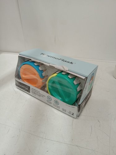 2PK THERMOFLASK INSULATED FOOD JARS - 20OZ - blue/green/yellow & Teal/Orange/blue (MODEL: 1759351) image 2