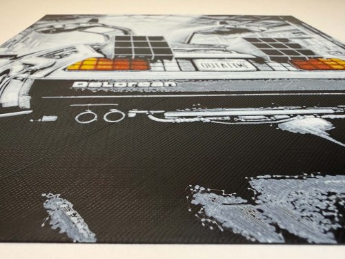 8"x8" 3D Printed - DeLorean - from Back to the Future- Textured Photo image 2