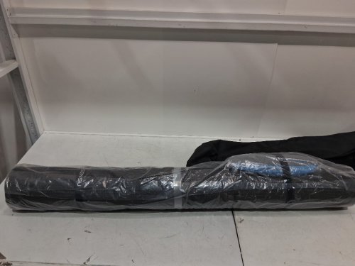 sensu large extra thick yoga and exercise mat with carrying bag and towel - 6ft x 4ft x 9mm - black image 3