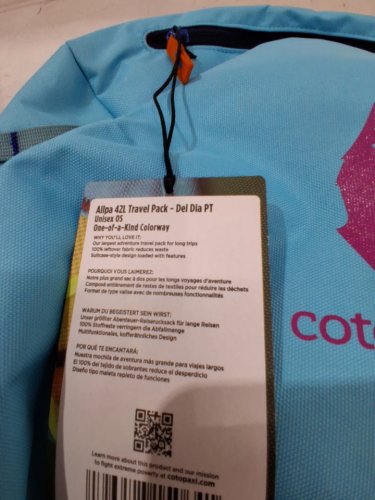 adult's Cotopaxi Allpa Travel Pack with back support strap - 42L capacity - MULTICOLOURED image 4