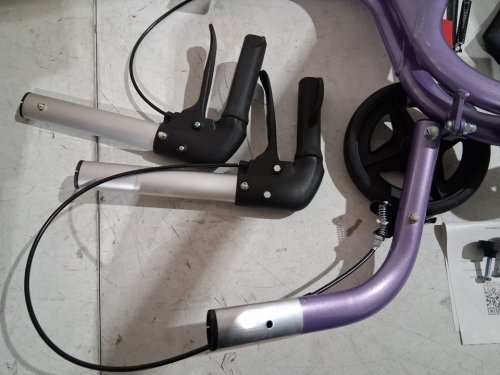 Planetwalk Premium Ultra Lightweight Foldable 3 Wheel Rollator Walker - 32" - purple (model: plw-trb9004pu) image 4