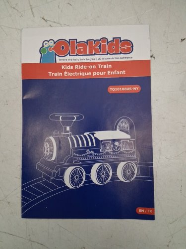 2-IN-1 Electric Kids Ride On Car Toy Train with Tracks - 6v - 20.3" - Blue (model: TQ10108US-NY) image 5