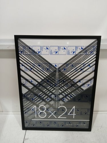 americanflat poster frame with polished plexiglass - 18" x 24" - black image 3