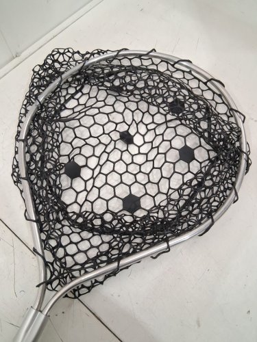 Frabill Teardrop Sliding Hnadle Sportman Net With Tangle Free Heavy Poly Net - 17" x 19" Net Hoop - Black/Silver (Model: PLA990292) image 4