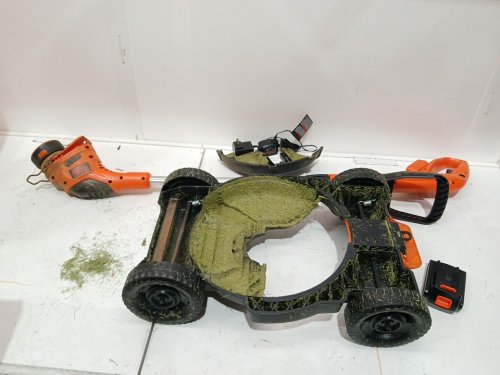 BLACK+DECKER 3-IN-1CORDLESS  STRING TRIMMER, EDGER, and LAWN MOWER with 2 batteries, and charger - 6.5 AMP - ORANGE/BLACK (MODEL : MTC220/lst220) image 3