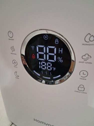 HOMVANA ULTRASONIC WARM & COOL MIST HYYBRID SMART HUMIDIFIER WITH WIFI APP CONNECTION & AROMA TRAY - 6.5L / 861 SQ.FT. COVERAGE - WHITE/BLACK (MODEL: H111S) image 8