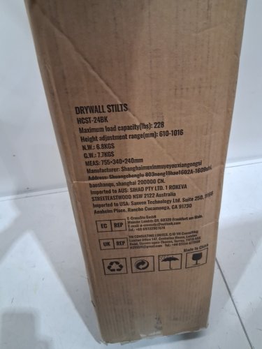 adjustable aluminum Drywall Stilts with Protective Knee Pads - 24" x 40" - black (model: HCST-24BK) image 5