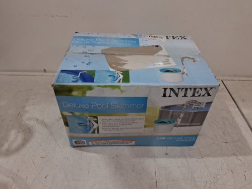 INTEX KRYSTAL CLEAR ABOVE-GROUND POOL DELUXE WALL- MOUNTED AUTOMATIC SWIMMING POOL SURFACE SKIMMER - BLUE/WHITE (MODEL: 28000E) image 2