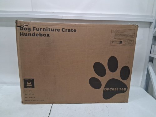 Hzuaneri Wooden Dog Crate Furniture - 31" x 22" x 24" - White\Brown - (MODEL:DFC851) image 2