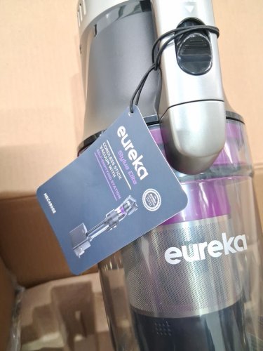 Eureka Cordless Rechargeable 3-IN-1 Stick Vacuum Cleaner WITH CLEANING STATION & ANTI-TANGLE NOZZLE FOR ALL FLOORS - GREY/PURPLE (MODEL: NEC490SE) image 8