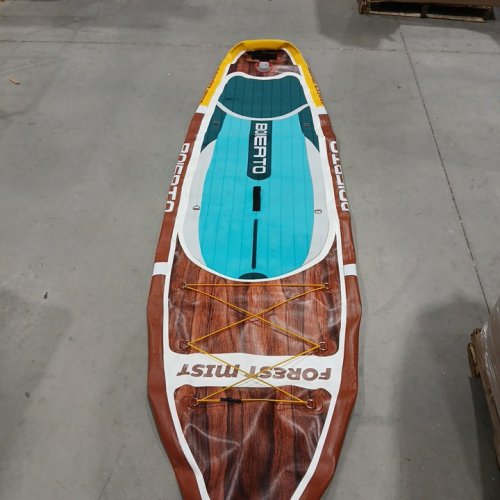 BOIERTO INFLATABLE STAND UP PADDLEBOARD WITH ACCESSORIES - 11FT - 350lb max - brown/blue/yellow image 3