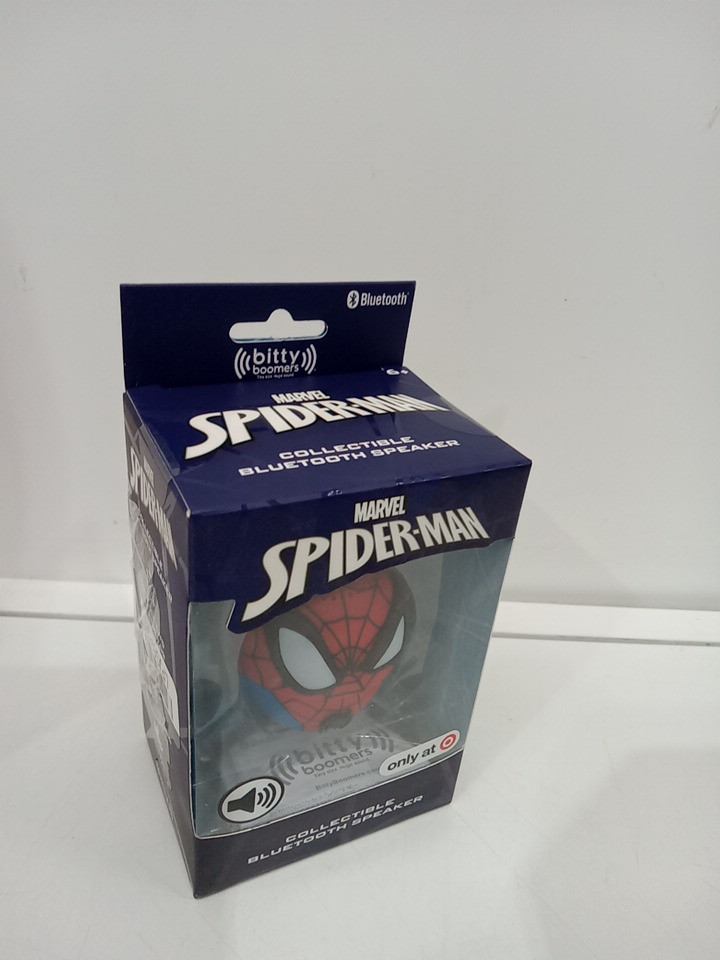 Bitty Boomers Spiderman Collectible Bluetooth Speaker - 2.5" - red / Blue image 2
