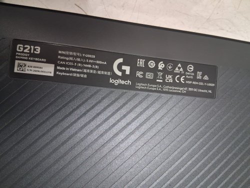 LOGITECH G213 PRODIGY WIRED RGB GAMING KEYBOARD WITH 16.8 MILLION LIGHTING COLOURS - (MODEL: Y-U0029/920-008083) image 5