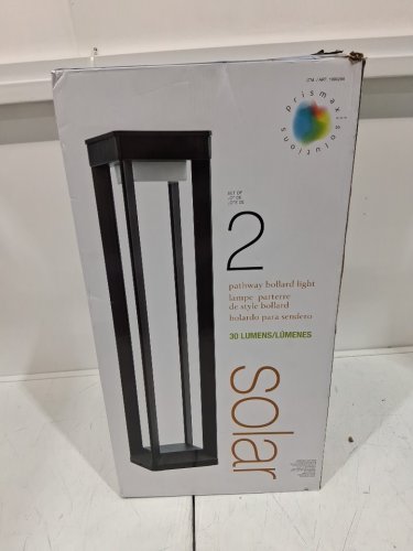 2pk prismax solutions solar led pathway light - 11.5" x 5.8" x 22.4" - 30lm - 8 hour battery - black (model: 1990286) image 2