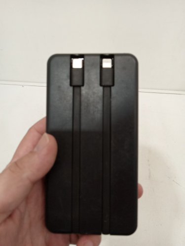PORTABLE HIGH CAPACITY POWER BANK with built in cables - 25000MAH - BLACK (MODEL: PB-02) image 3