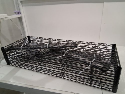 primezone 5 Tier Wire Shelving storage Rack on wheels - 36" x 14" x 74"/250lbs max - black image 3