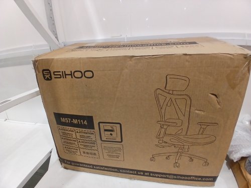 Sihoo mesh executive roller chair with headrest - grey (model: M57-M114) image 2