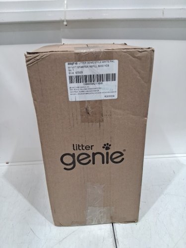 litter genie style cat litter odor control disposal system pail - 18.1" - white (model: ‎I000710) image 2