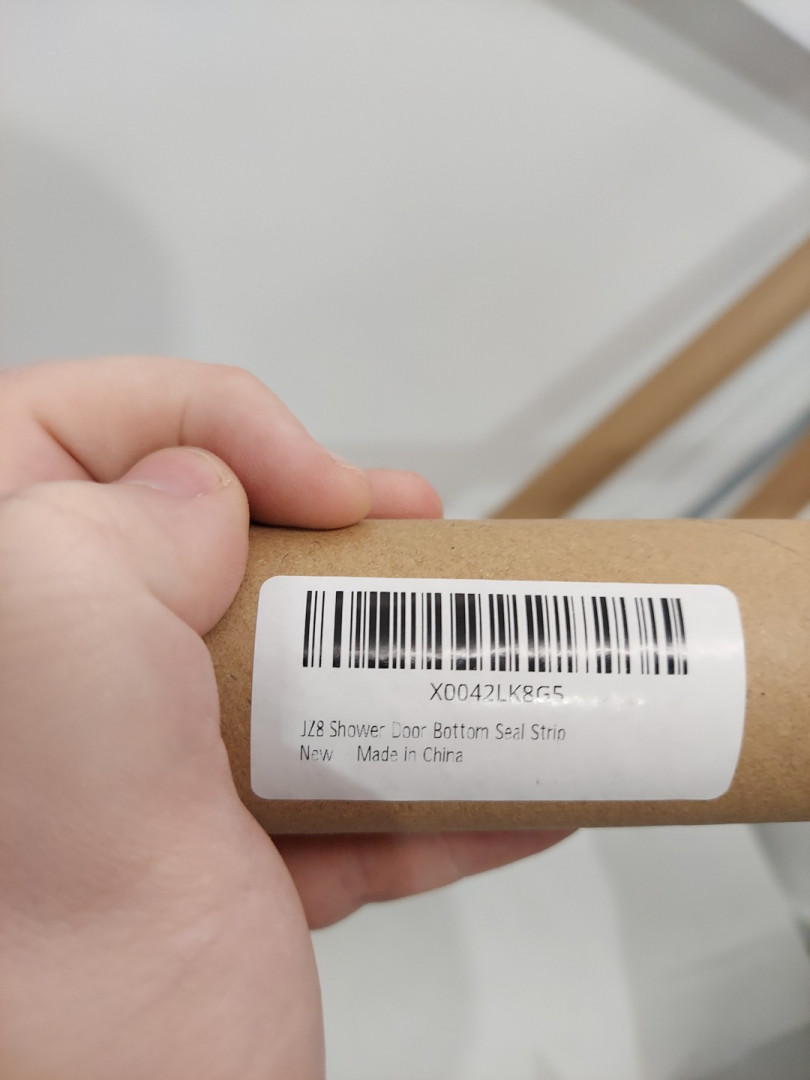 2 (2pk) waterproof & durable Bathroom Shower Door Seal Strip WITH D-SHAPE PVC BASE - 39" / each - Clear (Model: JZ8) image 3