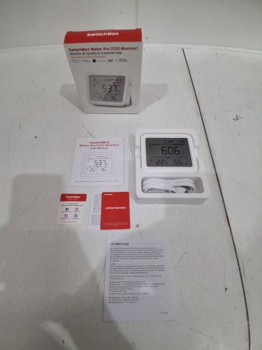 SwitchBot Meter Pro Indoor Air Quality Monitor CO2 Detector - CO2 Monitor, Temperature, Humidity, Monitor with APP, Bluetooth Air Quality Tester - white (MODEL: w4900010) image 2