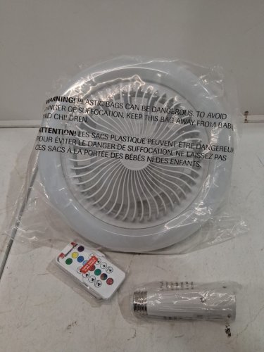 2 IN 1 BELL+HOWELL COLOUR SELECT LIGHT BULB SOCKET AIR FAN LIGHT - RBG LED - 2100LM - E26 (MODEL: 2308) image 2
