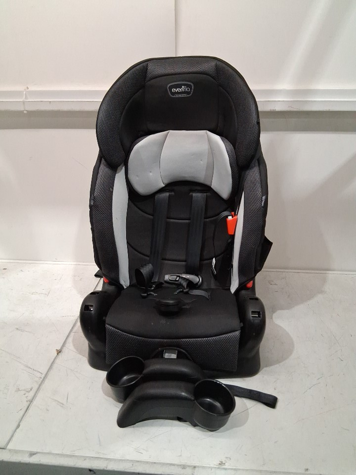 EVENFLO CHASE PLUS 2-IN-1 BOOSTER CAR SEAT FOR KIDS, 5-POINT HARNESS CONVERTS TO HIGH BACK BOOSTER - HURON/BLACK/GREY (MODEL: 30712344C) image 2