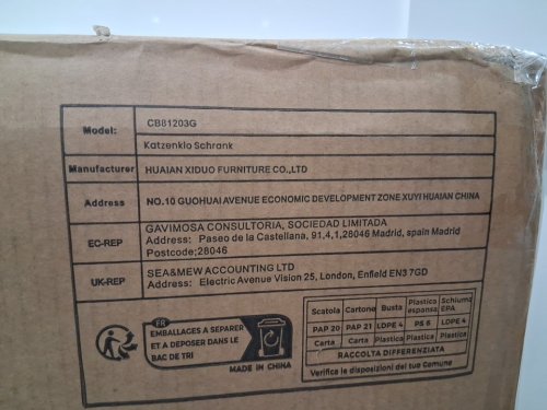 Hzuaneri Cat Litter Box Enclosure - 24" x 23.6" x 19.6" - white (MODEL:cb81203g) image 3