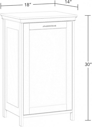 RIVERRIDGE HOME SOMERSET TILT-OUT LAUNDRY HAMPER - 30"  - WHITE (MODEL: 06-139) image 2