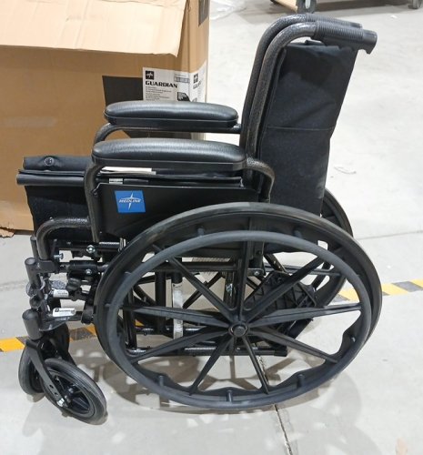 MEDLINE GUARDIAN K1 WHEELCHAIR - 300LB CAP - BLACK (MODEL: K1166N22S) image 4