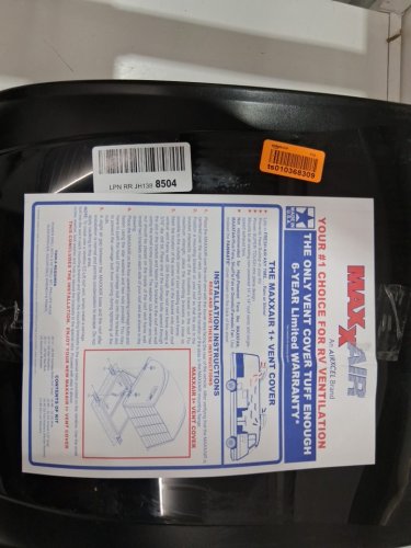 Maxxair High-density Zero-Leak Vent Cover with UV protection - Fits most 14" X 14" Vents - Black (Model: 00-933082) image 3