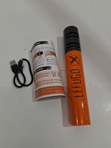 lefugo Portable Rechargeable Electric Knife Sharpener for Home Kitchen - 3-Speed 7000RPM - orange image 2