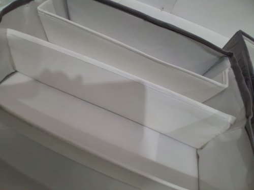 4pc neatfreak adjustable drawer organizers - 7.5" x 13.5" x 4" (small bins) - 13.5" x 13.5" x 4" (large bin) - grey (model: 1736539) image 5