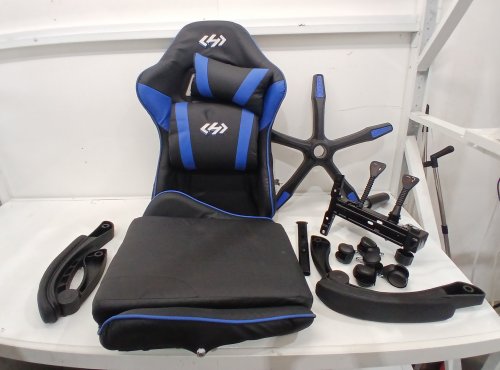 hldirect Ergonomic Gaming Office Chair with Lumbar Support Footrest Headrest - 300lb max - BLACK/BLUE (MODEL: DY-02-BKBU) image 4