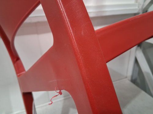 ARETA plastic stacking dining chair - 35" x 17" - red - (model:1011751) image 7